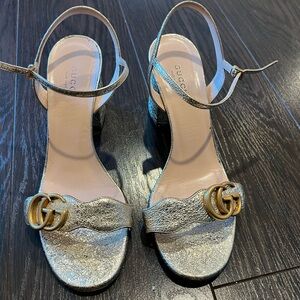 Gucci Silver and Gold Women's Sandals